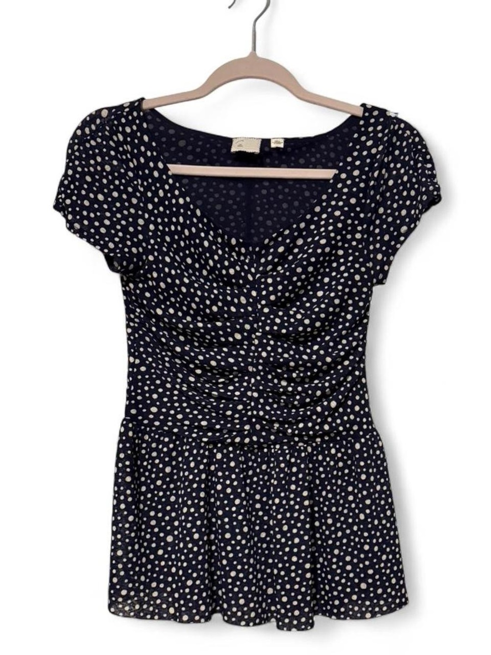 Cute vintage Y2K polka dot babydoll top‎ small